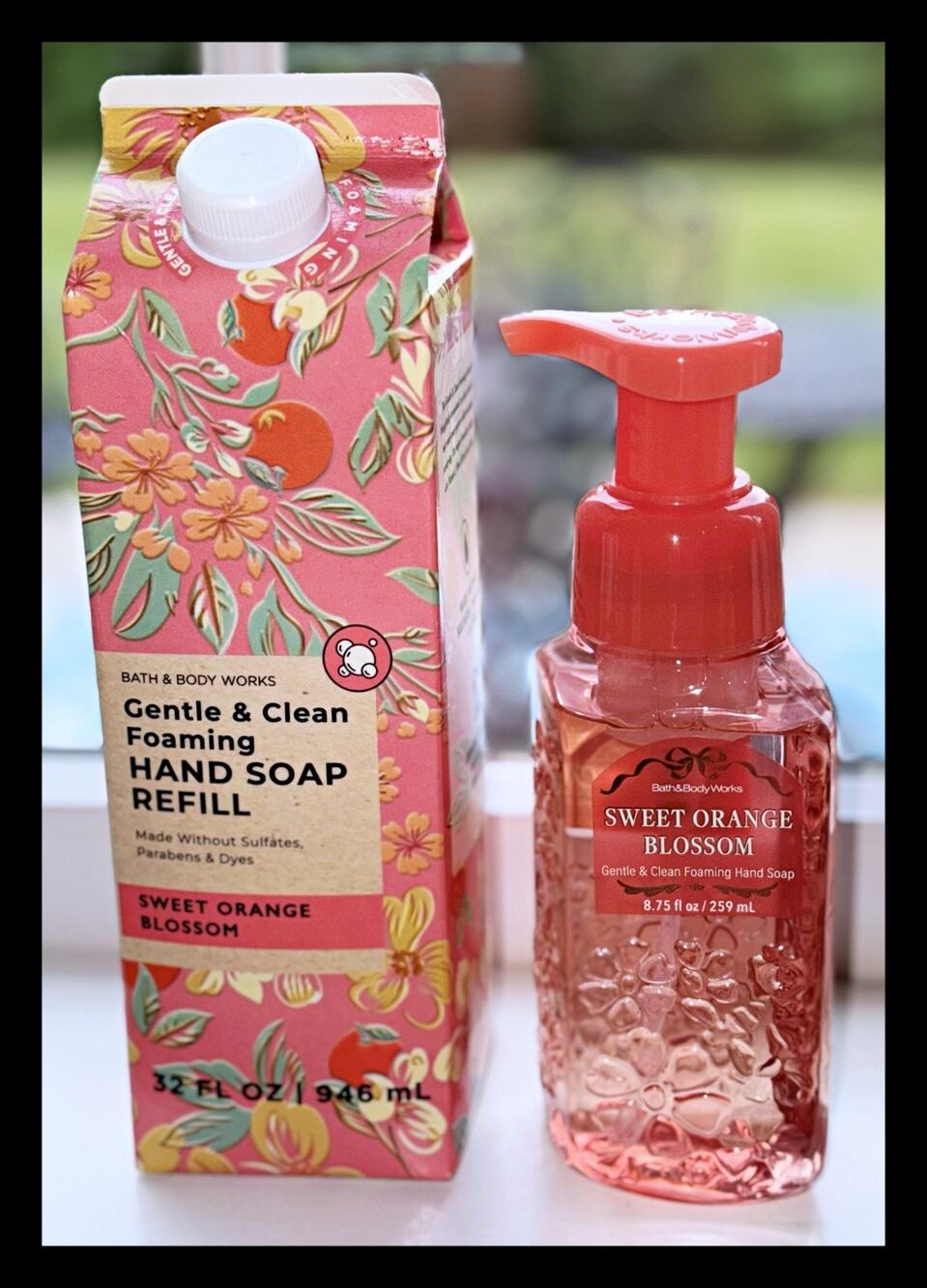 Bath & Body Works Sweet Orange Blossom 8.75oz Foaming Hand Soap + 32oz Refill